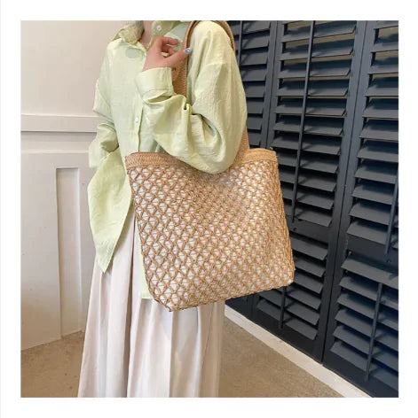 Woven Straw Shoulder Bag