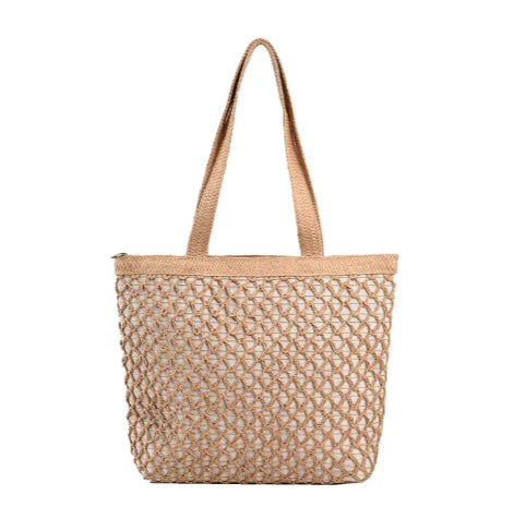 Woven Straw Shoulder Bag