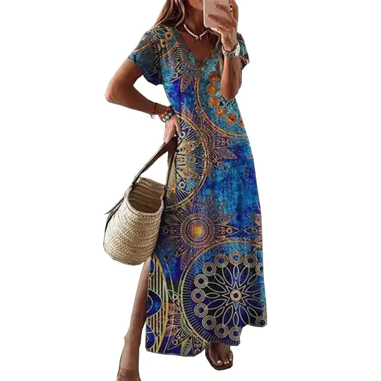 Women's Loose Casual Floral Dress