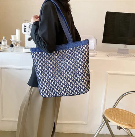 Woven Straw Shoulder Bag