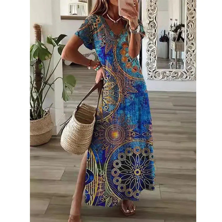 Women's Loose Casual Floral Dress