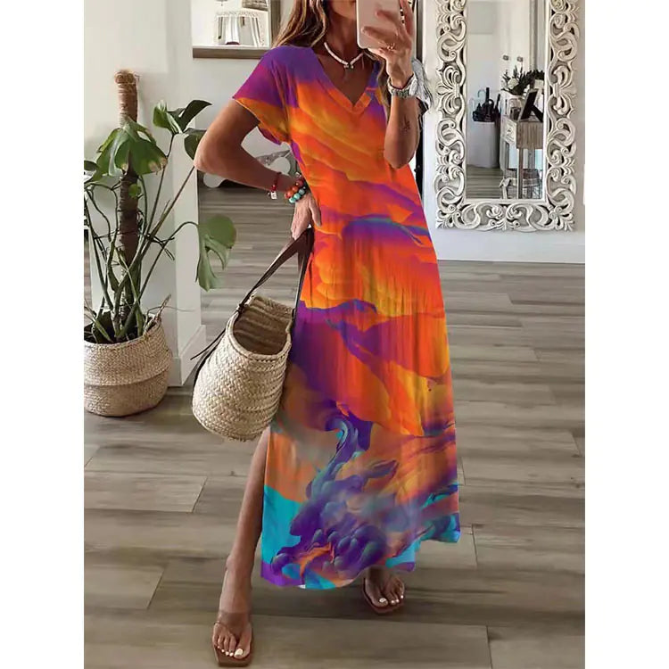 Women's Loose Casual Floral Dress