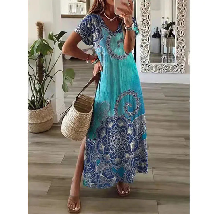 Women's Loose Casual Floral Dress